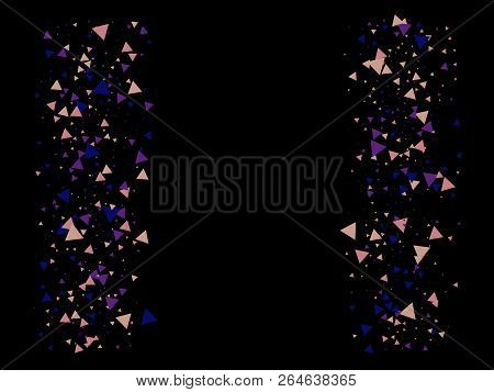 Bang, Blast, Moved Particles, Vector Explosion Background. Broken Glass, Triangle Memphis Grunge Fra