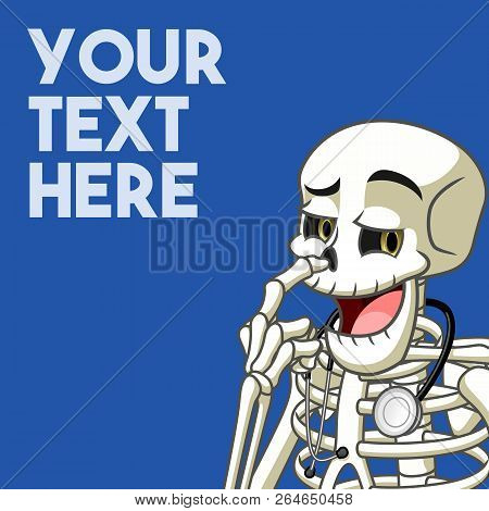 The Cheeky Instruction For Your Success Concept With Skeleton Picked His Nose With His Middle Finger