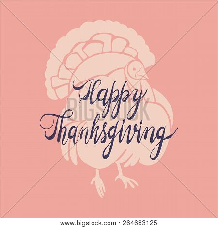 Turkey Cock Thanksgiving Concept Background. Simple Illustration Of Turkey Cock Thanksgiving Concept
