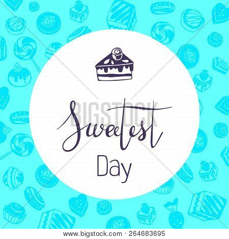 Cake Sweetest Day Logo. Simple Illustration Of Cake Sweetest Day Logo For Web Design
