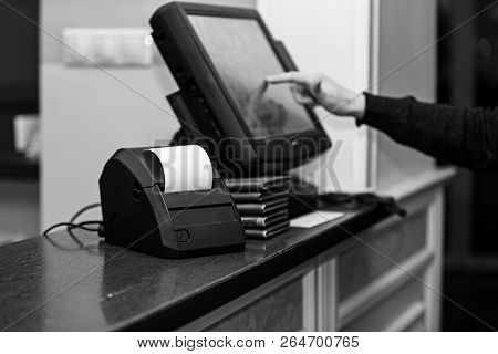 Credit Card Payment And Bill For Purchase. Electronic Finance