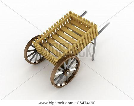 Warenkorb leeren isoliert auf weiÃŸem Hintergrund. 3D Abbild