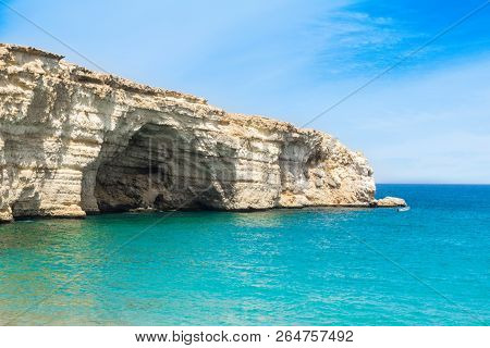 Beautiful Landscape Of Muscat Coast, Omani Bay And Hajjar Mountains, Oman