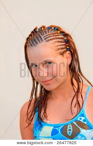 ภาพเหมือนของหญิงสาวผม enmeshed