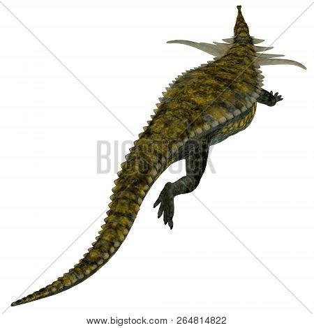 Desmatosuchus Dinosaur Tail 3d Illustration - Desmatosuchus Was An Armored Herbivorous Dinosaur That