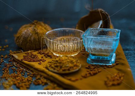 Home Remedy To Control Hair Fall I.e. Fenugreek Seeds Or Methi Seeds Or Methi Dana With Coconut Oil