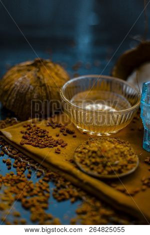 Home Remedy To Control Hair Fall I.e. Fenugreek Seeds Or Methi Seeds Or Methi Dana With Coconut Oil
