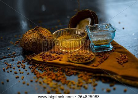 Home Remedy To Control Hair Fall I.e. Fenugreek Seeds Or Methi Seeds Or Methi Dana With Coconut Oil