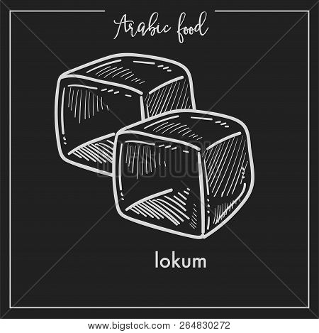 Delicious Sweet Cubes Of Lokum From Arabic Food.