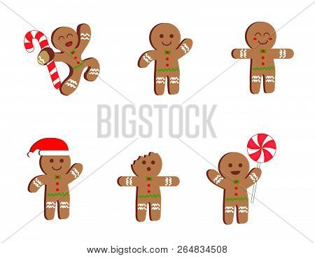 Holiday Season Christmas Gingerbread Man Vector Ai