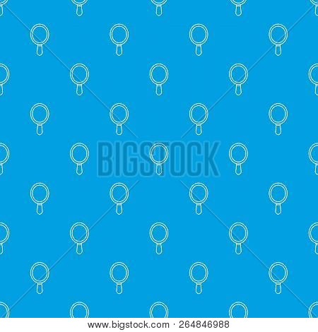 Hand Mirror Pattern Vector Seamless Blue Repeat For Any Use