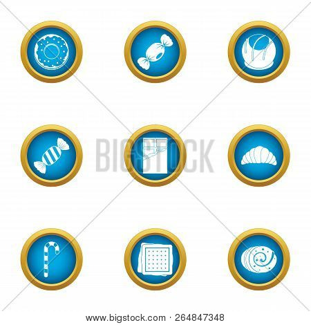 Kickshaw Icons Set. Flat Set Of 9 Kickshaw Vector Icons For Web Isolated On White Background