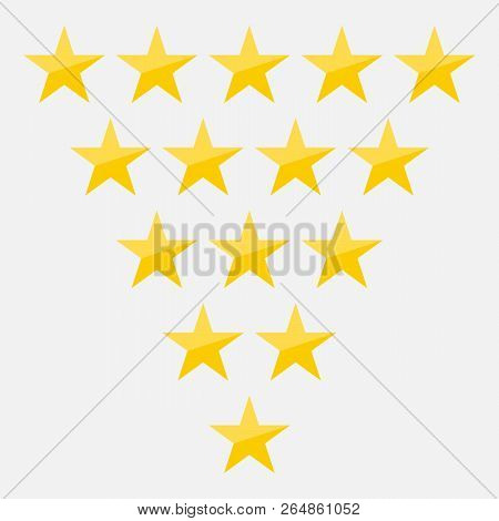 5 Star Rating Icon Vector Illustration Eps10. Isolated Badge For Website Or App - Stock Infographics