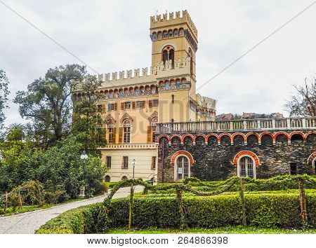 Arenzano, Italy, March, 16, 2018 -  Castle Villa Negrotto Cambiaso, Arenzano, Genoa, Italy / Arenzan