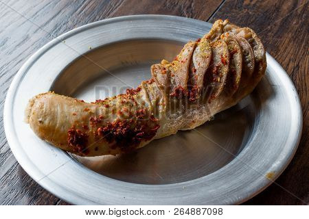 Turkish Food Rice Stuffed Tripe Sirdan Dolma / Shirdan From Adana Offal Food.