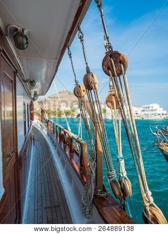 harbor piso livadi paros island with cyclades architecture resort town