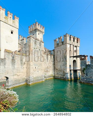 Castle Of Scaligers (built In Second Half Of 12th - Early 13th Century) On Shore Of Lake Garda, Sirm