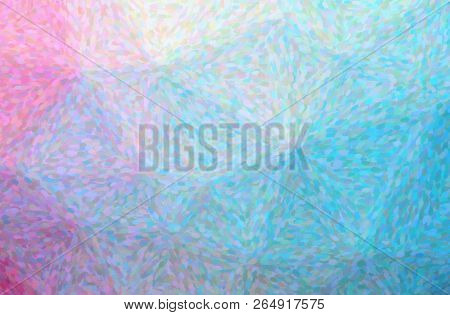 Illustration Of Blue And Red  Impressionist Pointlilism Paint Background, Digitally Generated
