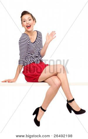 Flirtende pin-up pige