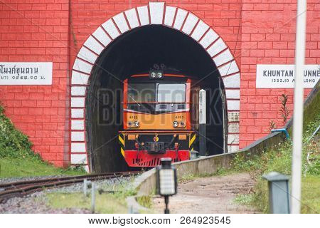 Khun Tan Tunne - Lampang Thailand - Oct 14, 2018:- Khun Tan Railway Station Is A Railway Station On 