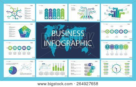 Business Inforgraphic Design Set For Strategy Concept. Can Be Used For Business Project, Annual Repo