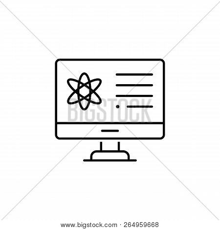 Electrons Icon. Element Of Science Illustration. Thin Line Illustration For Website Design And Devel