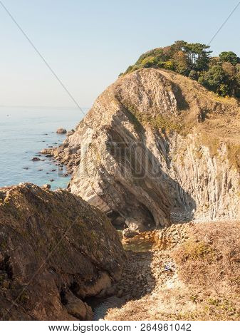 Lulworth Cove Dorset View Nature Landscape Summer Day Bay Beautiful Ocean South Holiday Caves