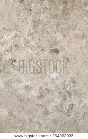 Old Vintage Grungy Plaster Painted Wall Texture Background . Gray Structural Plaster.