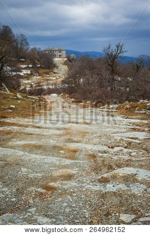 Beautiful Winter Landscape In Mountains Of Zagorohoria, Greece