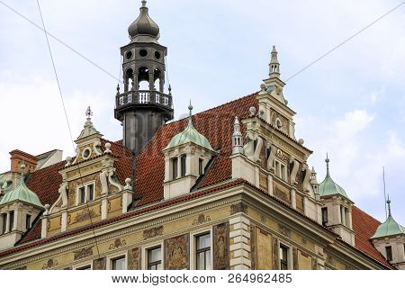 Prague, Czech - April 23, 2012: This Is A Fragment Of A House In The Style Of A Czech Neo-renaissanc