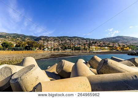 A Sunny Day On The Promenade In Funchal - Maderia - Portugal