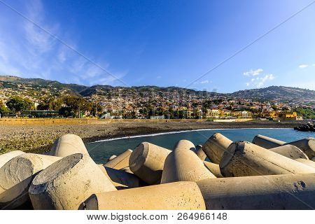 A Sunny Day On The Promenade In Funchal - Maderia - Portugal