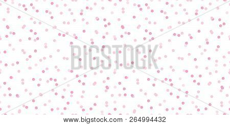 Light Pink Confetti Dots Seamless Pattern. Great For Baby Girl And Nursery Fabric, Wallpaper, Giftwr