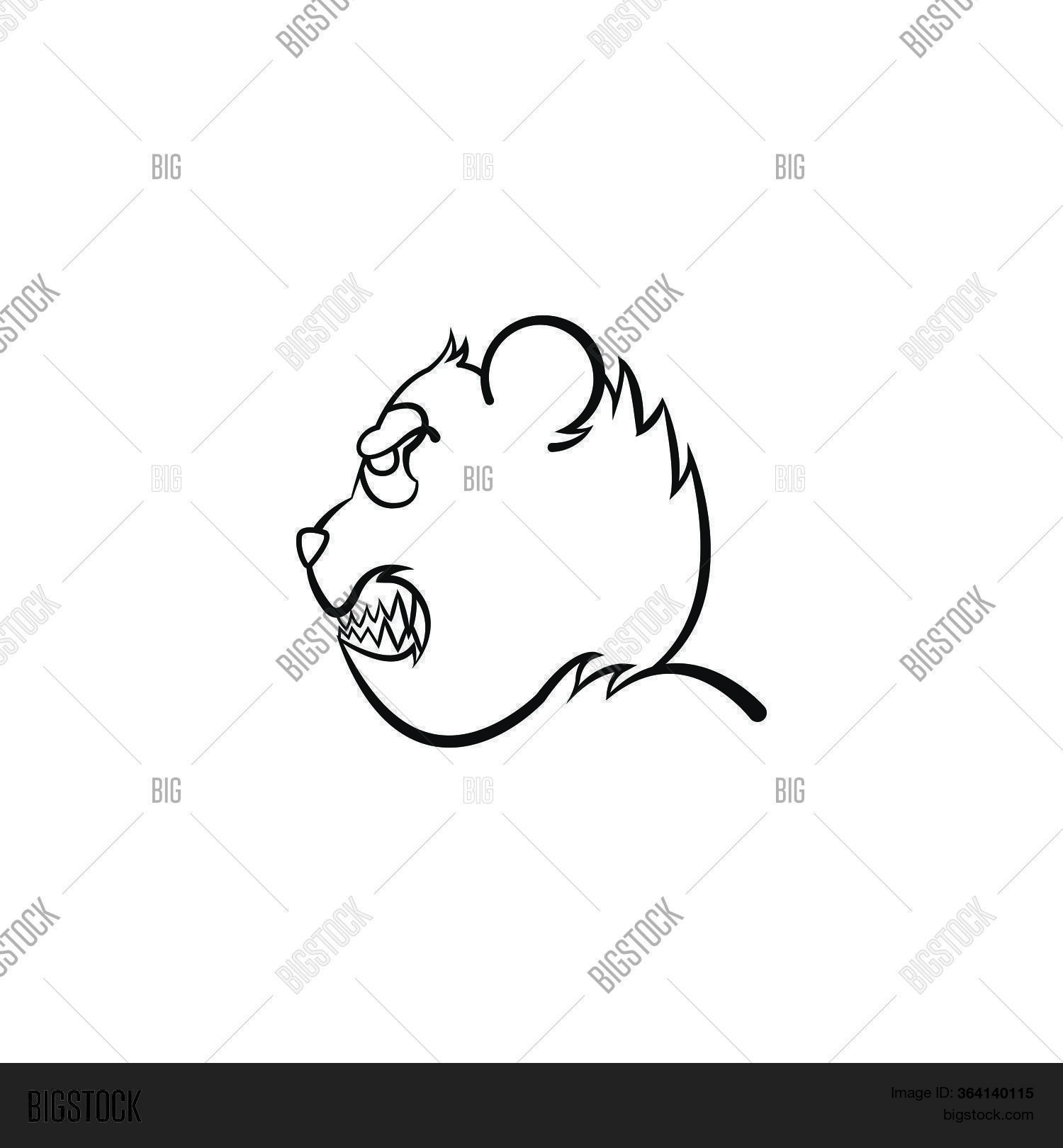 Panda Fierce Face Vector Photo Free Trial Bigstock
