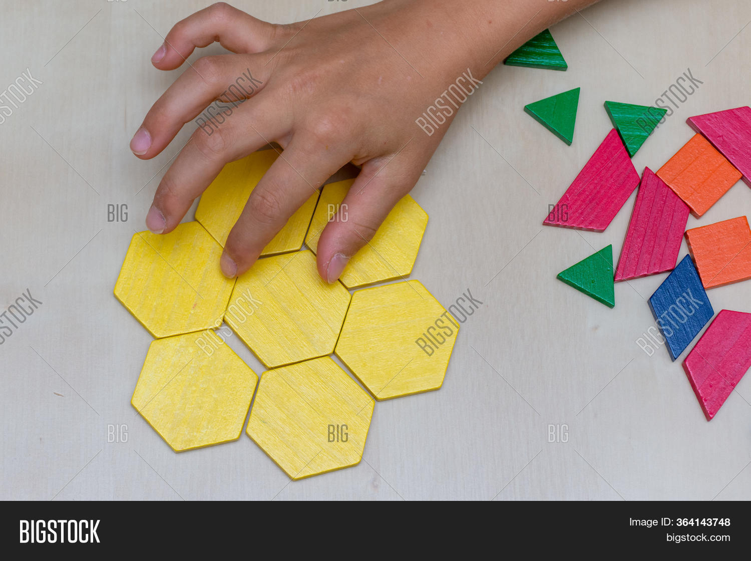 Tangram Hexagon Flower Image & Photo (Free Trial) | Bigstock