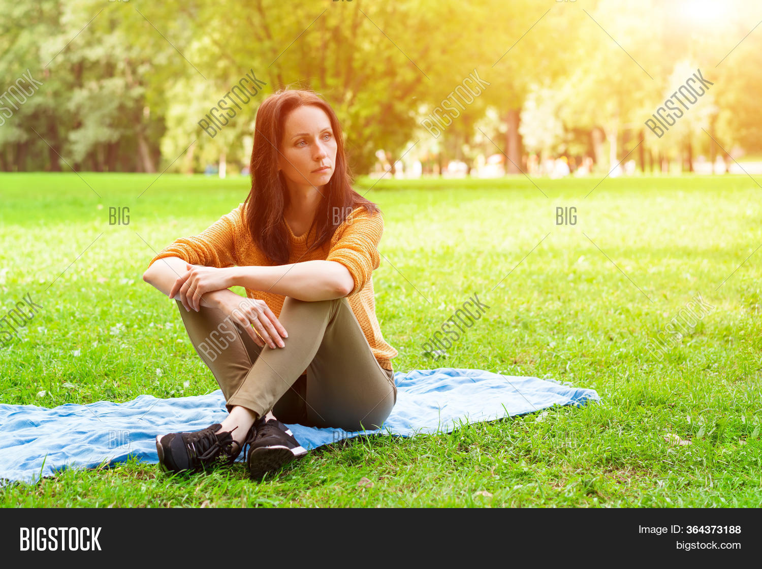Cute Woman Sitting On Image & Photo (Free Trial) Bigstock