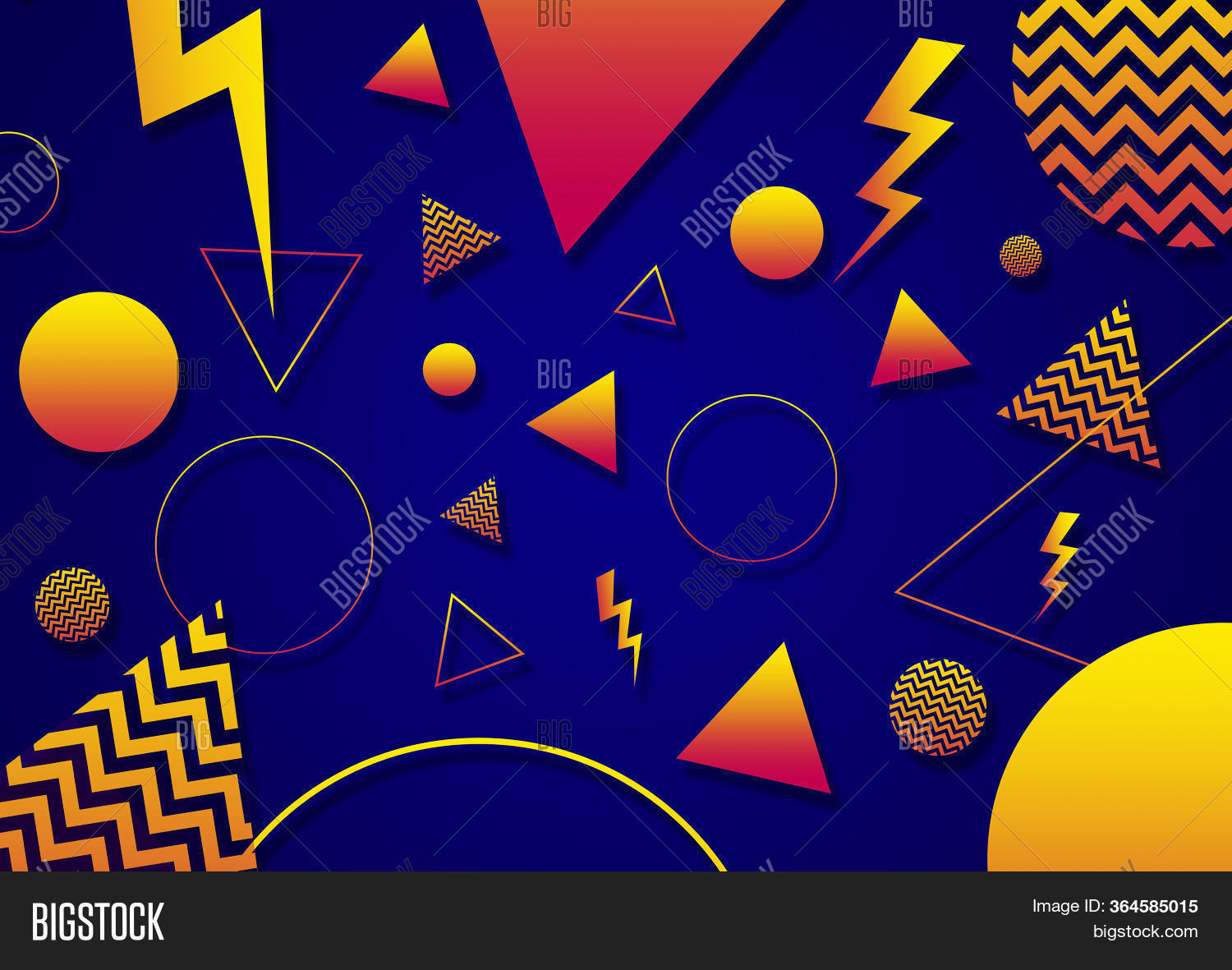 blue and yellow retro