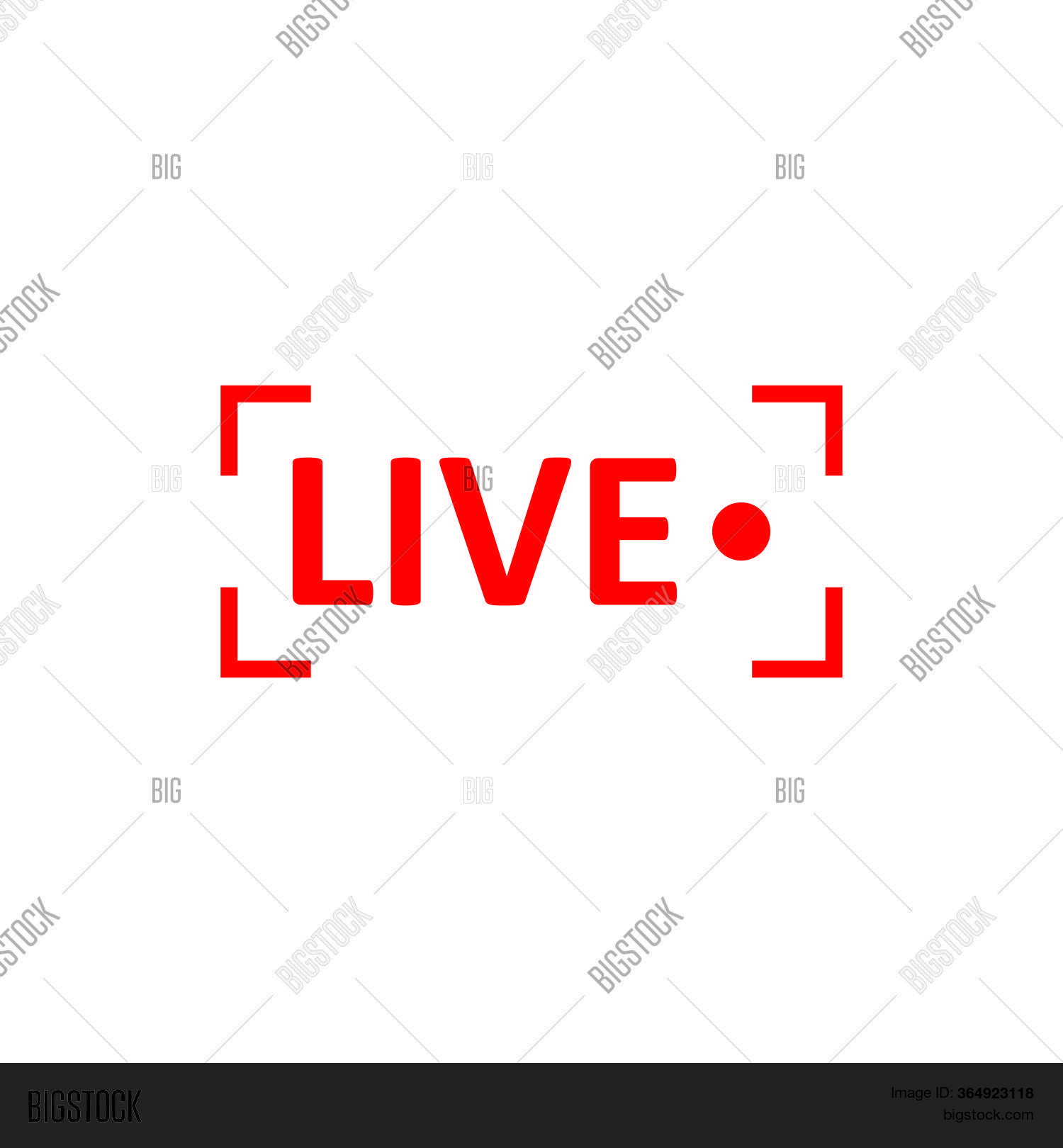 Live Stream Sign. Red Vector & Photo (Free Trial) | Bigstock