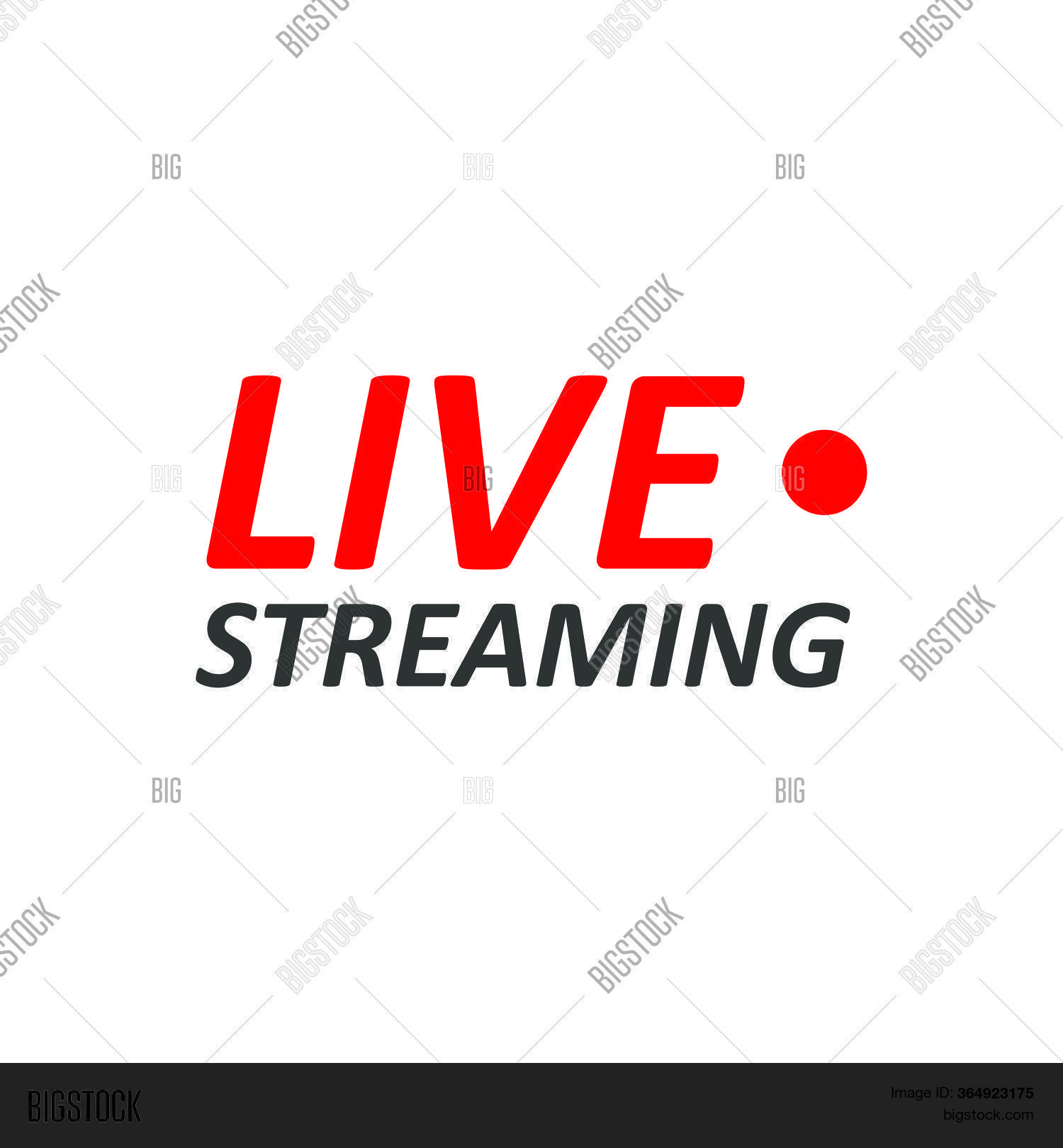 Live Stream Sign. Red Vector & Photo (Free Trial) | Bigstock