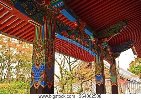 Kyoto, Jp - April 10 - Eikando Zenrinji Temple Art Detail On April 10, 2017 In Kyoto, Japan. Eikando