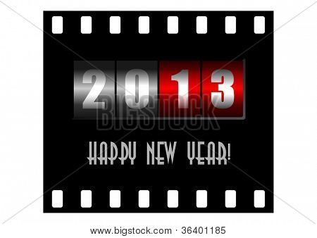 happy new year illustration with counter