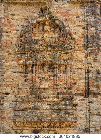 Flying Palace On A Brick Wall In Prasat Sambor - Sambor Prei Kuk, Cambodia