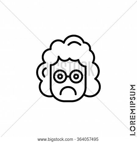 Sad Girl, Woman Icon Vector, Emoticon Symbol. Modern Symbol For Web And Mobile Apps. Very Sad Emotic