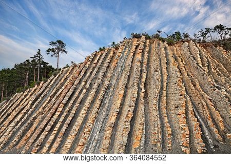 Saint-julien-du-verdon, Castellane, Provence, France: Strange Geological Formation Beside The Lake O