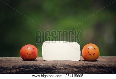 Safe Distance Or Social Distancing Due To Coronavirus Conceptual Photo With Tomato Made Characters W