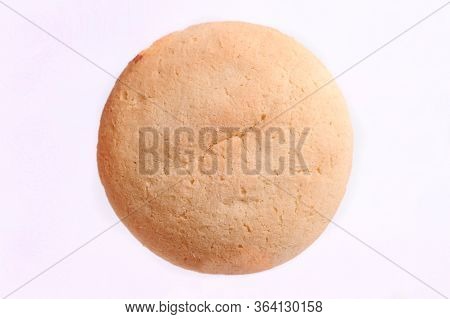 Baby Biscuit Rusk, Isolated On Yellow Background