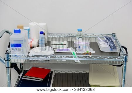 Medications Prepared For Surgery On The Operating Table.
