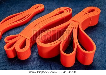 set of resistance exercise bands for fitness and rehabilitation