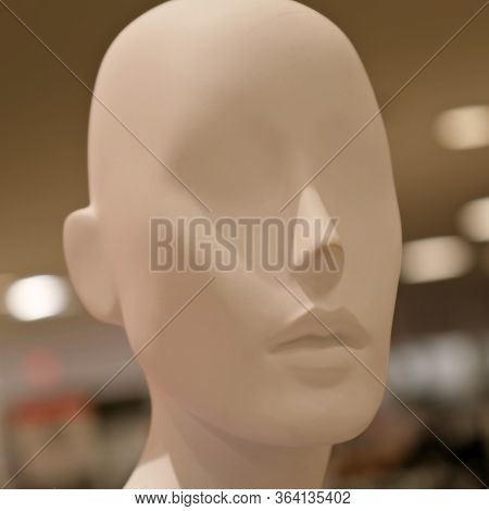 Mannequin Head In A Clothing Store
Background Image For Web Design.