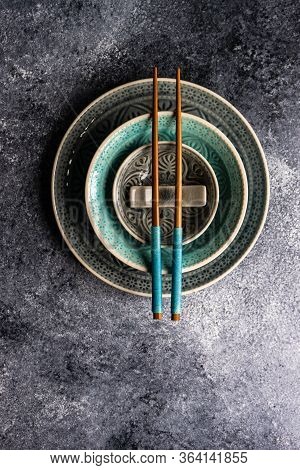 Asias Table Setting With Chopsticks